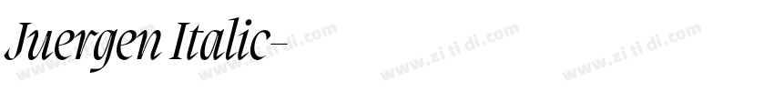 Juergen Italic字体转换 Juergen Italic字体转换